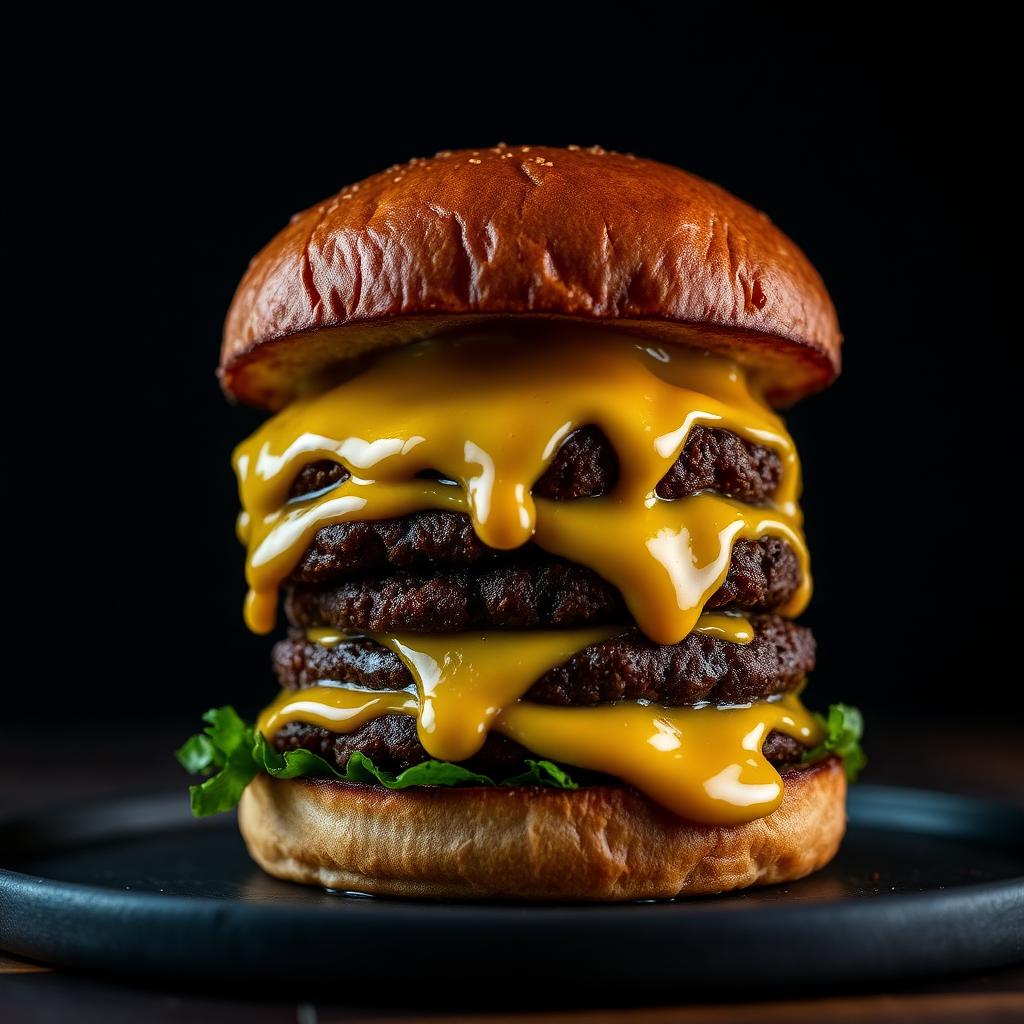 Pizza Burger with Fries